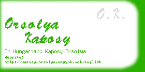 orsolya kaposy business card